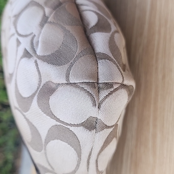 Coach Khaki Signature Sateen w/Front Pocket Top Zip Crossbody Bag - Picture 9 of 15